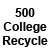 White - College - 500/Pkg - Recy