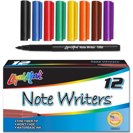 Imprinted Note Writers Fine Point Felt Tip Markers Eight Packs