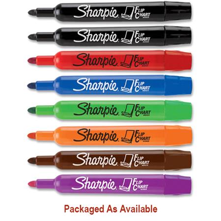 Board and flip-chart marker: colour assortment, blue, red, black, green