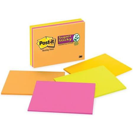 Post-it Notes Super Sticky Note Pads in Rio de Janeiro Colors, 3