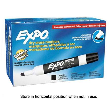 Expo 2-in-1 Dry Erase Markers - Chisel Marker Point Style - Black/Green, Black/Red