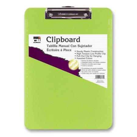 3 Each Purple/Blue/Green/Orange 12-Pack Charles Leonard Transparent Plastic Clipboard with Low Profile Clip and Pull Out Hook Assorted Neon Colors 89770 Letter Size 