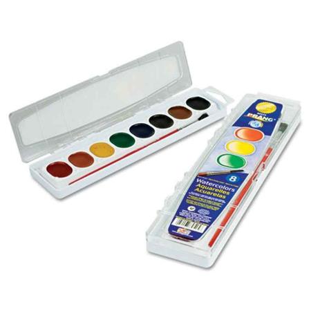 Prang Watercolor Refills - Oval, pkg of 12 Assorted colors, Half Pans