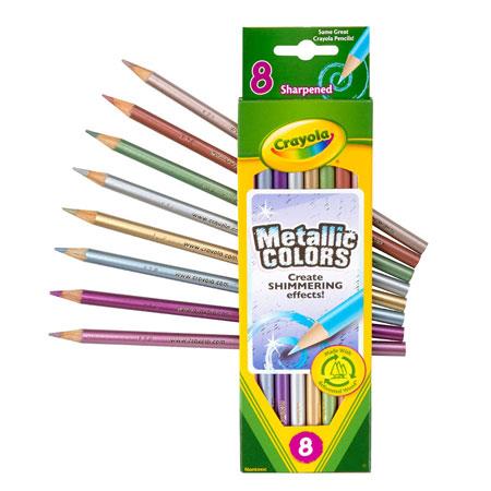 Crayola Colored Pencils, Assorted Metallic Colors, Set of 8