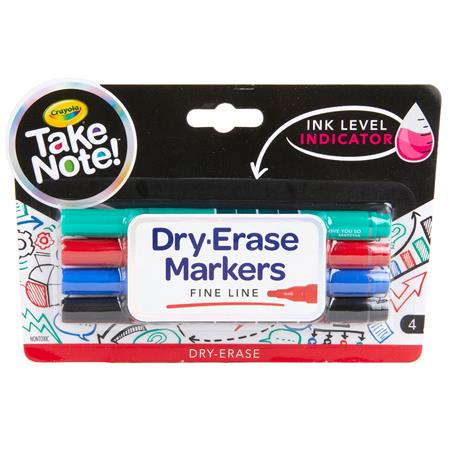 Take Note! Dry Erase Markers, Chisel Tip, 12 Count